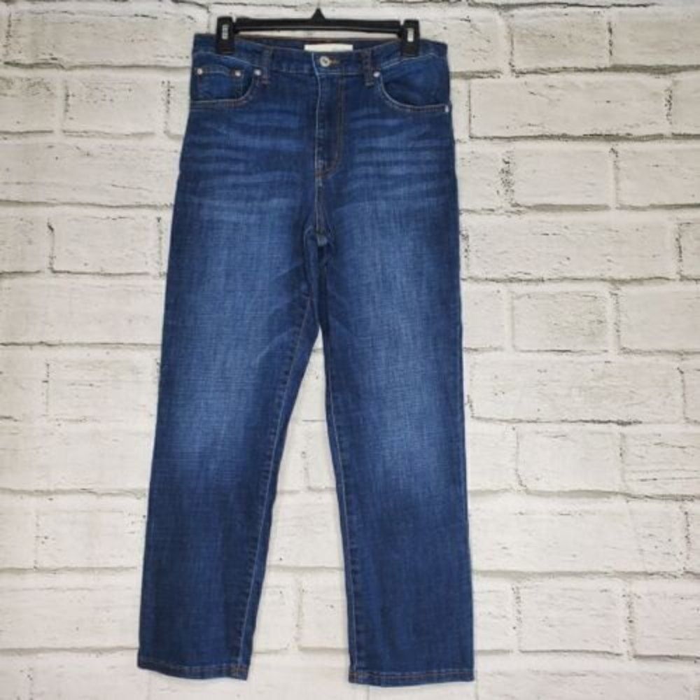Ella Moss Jeans Juniors 6/28 High Rise Straight Blue Denim Casual Pants Stretch